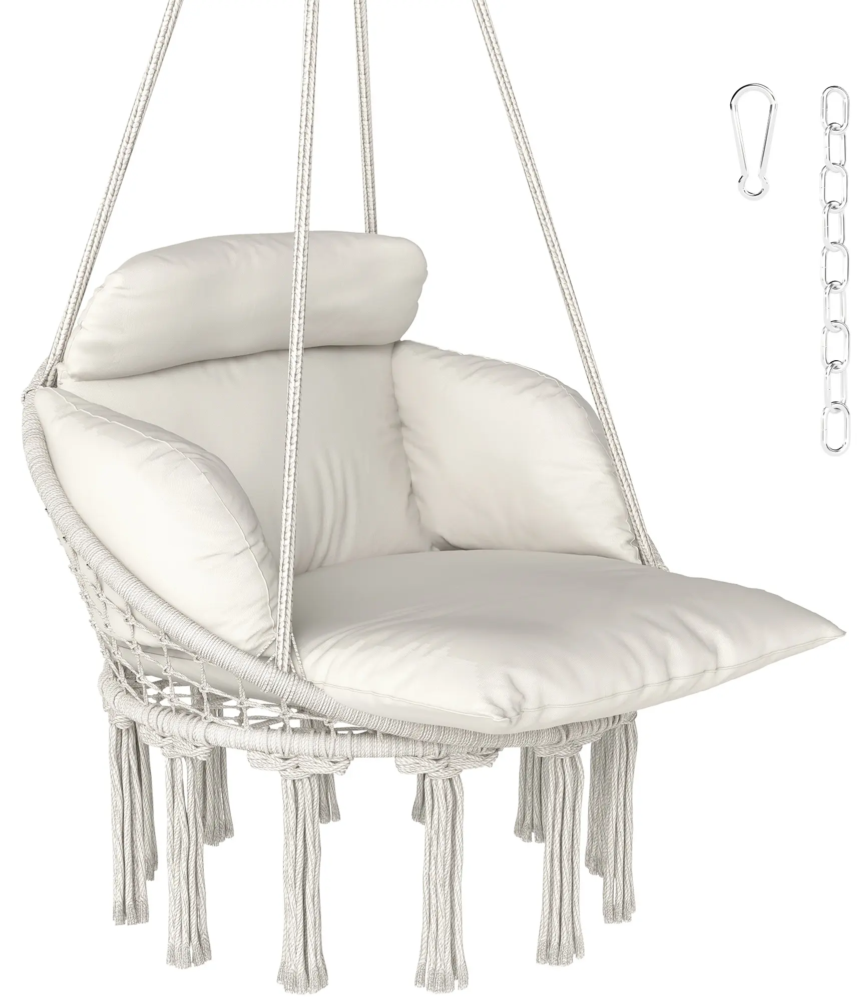 Fotoliu suspendat Outsunny 84A-357V00CW (Cream White) - 4