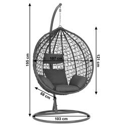 Fotoliu-cocon Procart Steel 103x195 (Brown) Thumb