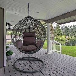 Fotoliu-cocon Procart Steel 103x195 (Grey/Anthracite/Brown) Thumb