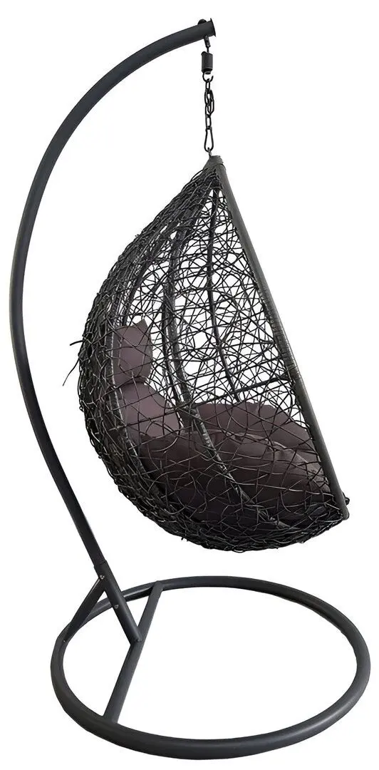 Fotoliu-cocon Procart Steel 103x195 (Grey/Anthracite/Brown)