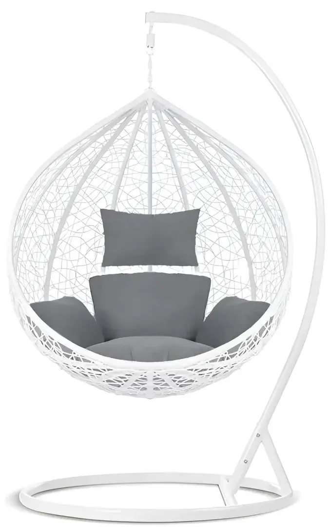 Fotoliu-cocon Procart Steel 103x195 (White/Grey)