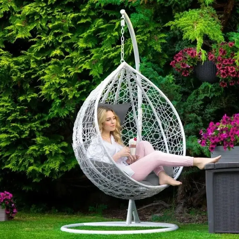 Fotoliu-cocon Procart Steel 103x195 (White/Grey)