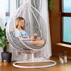 Fotoliu-cocon Procart Steel 103x195 (White/Grey) Thumb