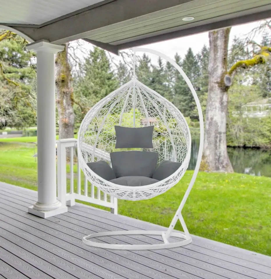 Fotoliu-cocon Procart Steel 103x195 (White/Grey)