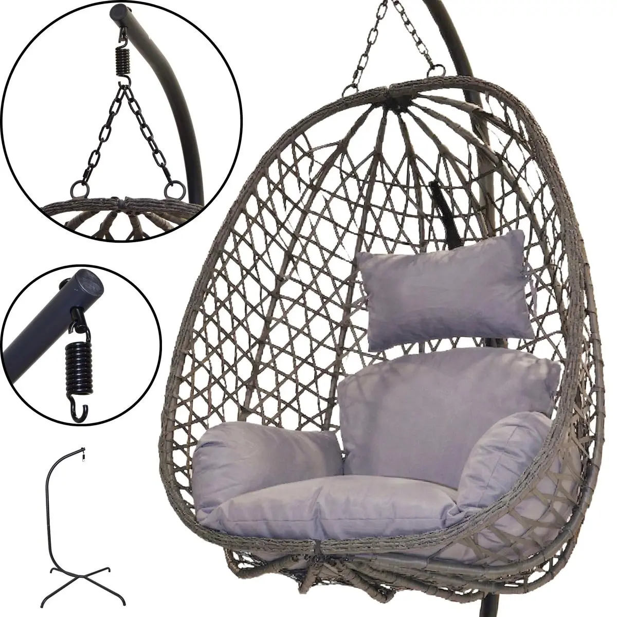 Fotoliu-cocon ProGarden 954518 (Dark Grey) - 4