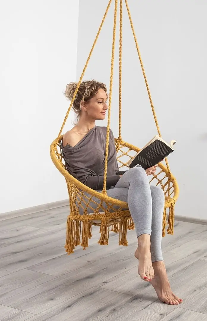 Кресло подвесное Royokamp 1031392 (Yellow/Cream)