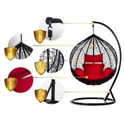 Кресло-кокон Sofotel Hawana (Black/Red) Thumb