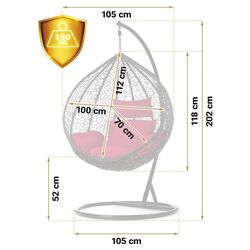 Кресло-кокон Sofotel Hawana (Black/Red) Thumb