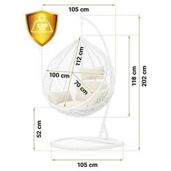 Кресло-кокон Sofotel Hawana (White/Beige) Thumb