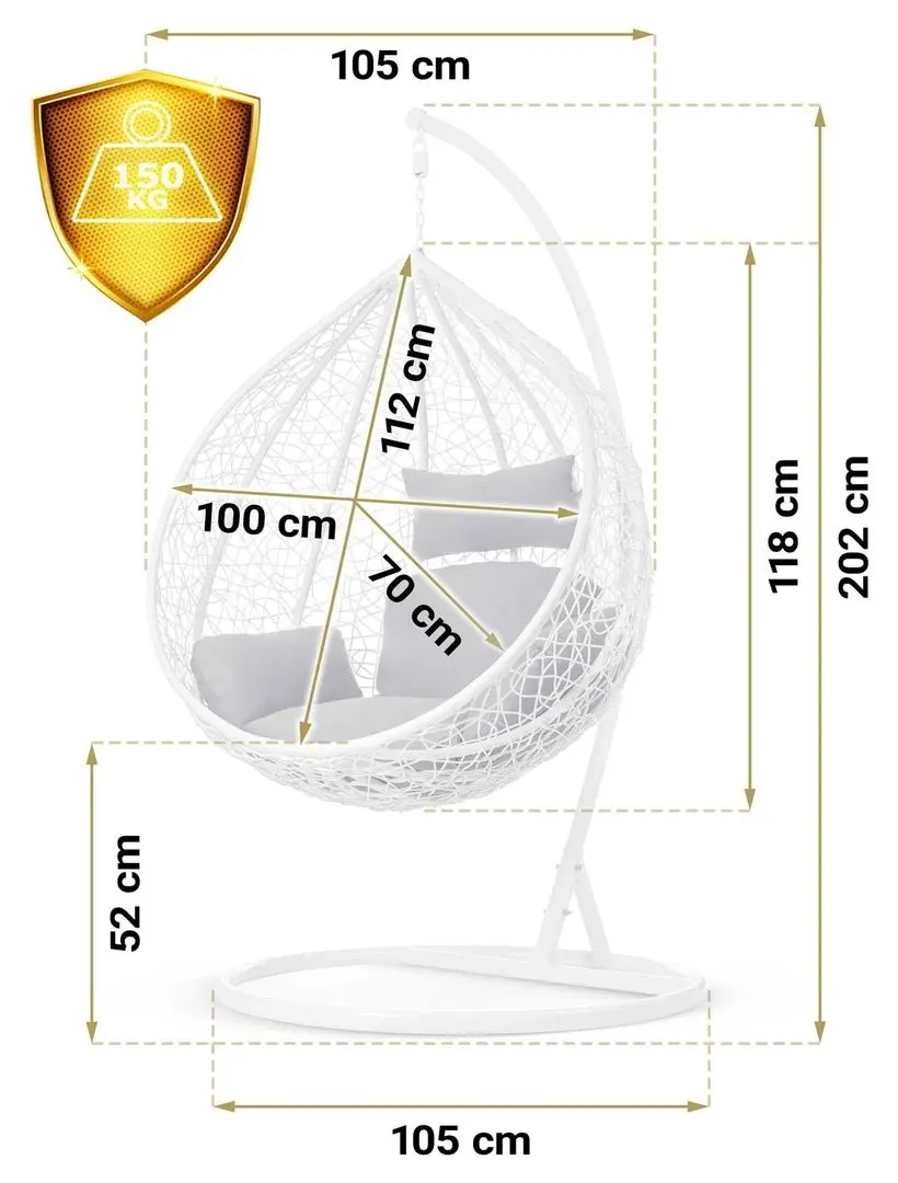 Кресло-кокон Sofotel Hawana (White/Gray)