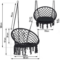 Кресло подвесное Sofotel Boho 290011 (Black) Thumb