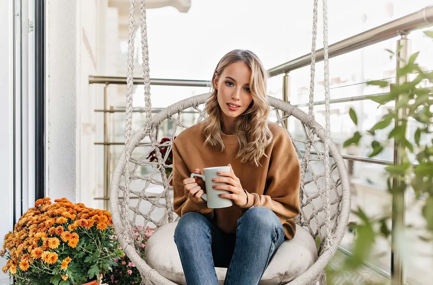 Fotoliu suspendat Sofotel Boho 290012 (Beige) - 7