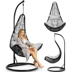 Fotoliu suspendat Sofotel Cabana 4040 (Black/Light Grey) Thumb