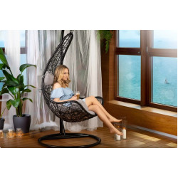 Fotoliu suspendat Sofotel Cabana 4040 (Black/Light Grey) Thumb