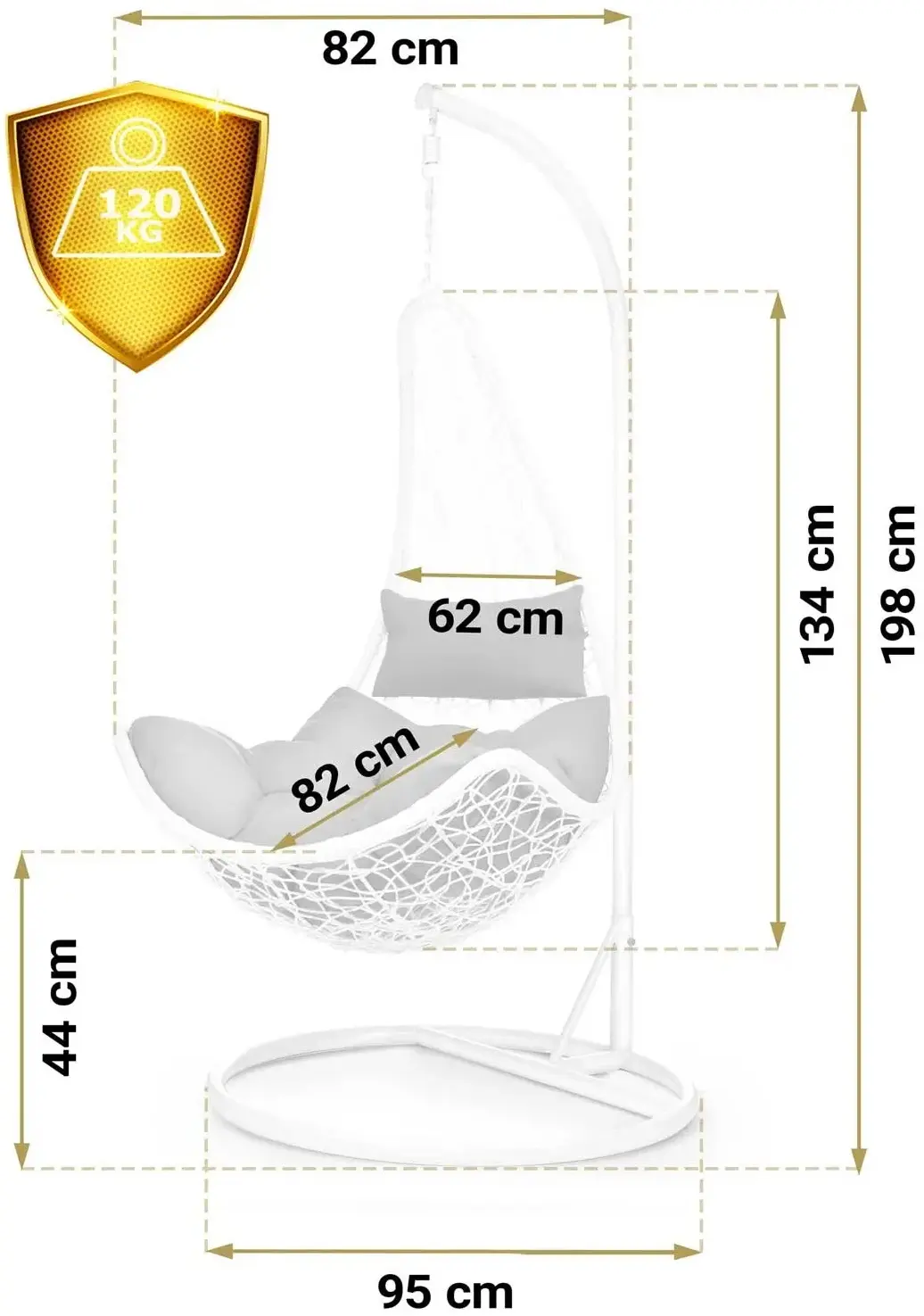 Fotoliu suspendat Sofotel Cabana 4042 (Grey/White) - 3