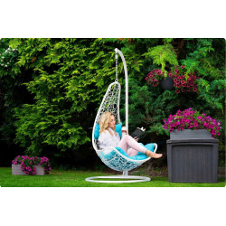 Fotoliu suspendat Sofotel Cabana 4043 (White/Light Blue) Thumb