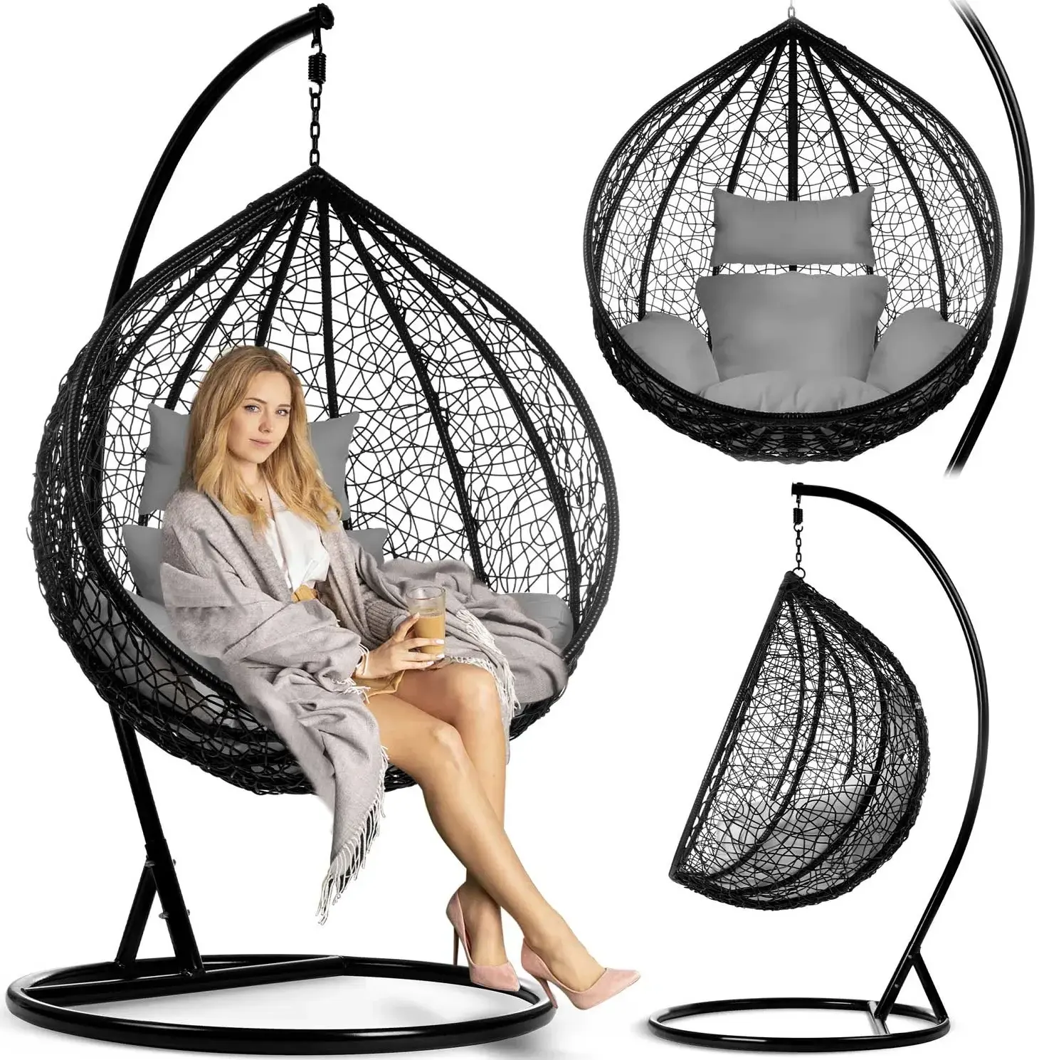 Кресло подвесное Sofotel Hawana 4033 (Black/Grey) - 7