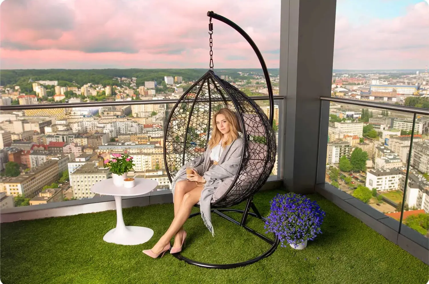 Кресло подвесное Sofotel Hawana 4033 (Black/Grey) - 10