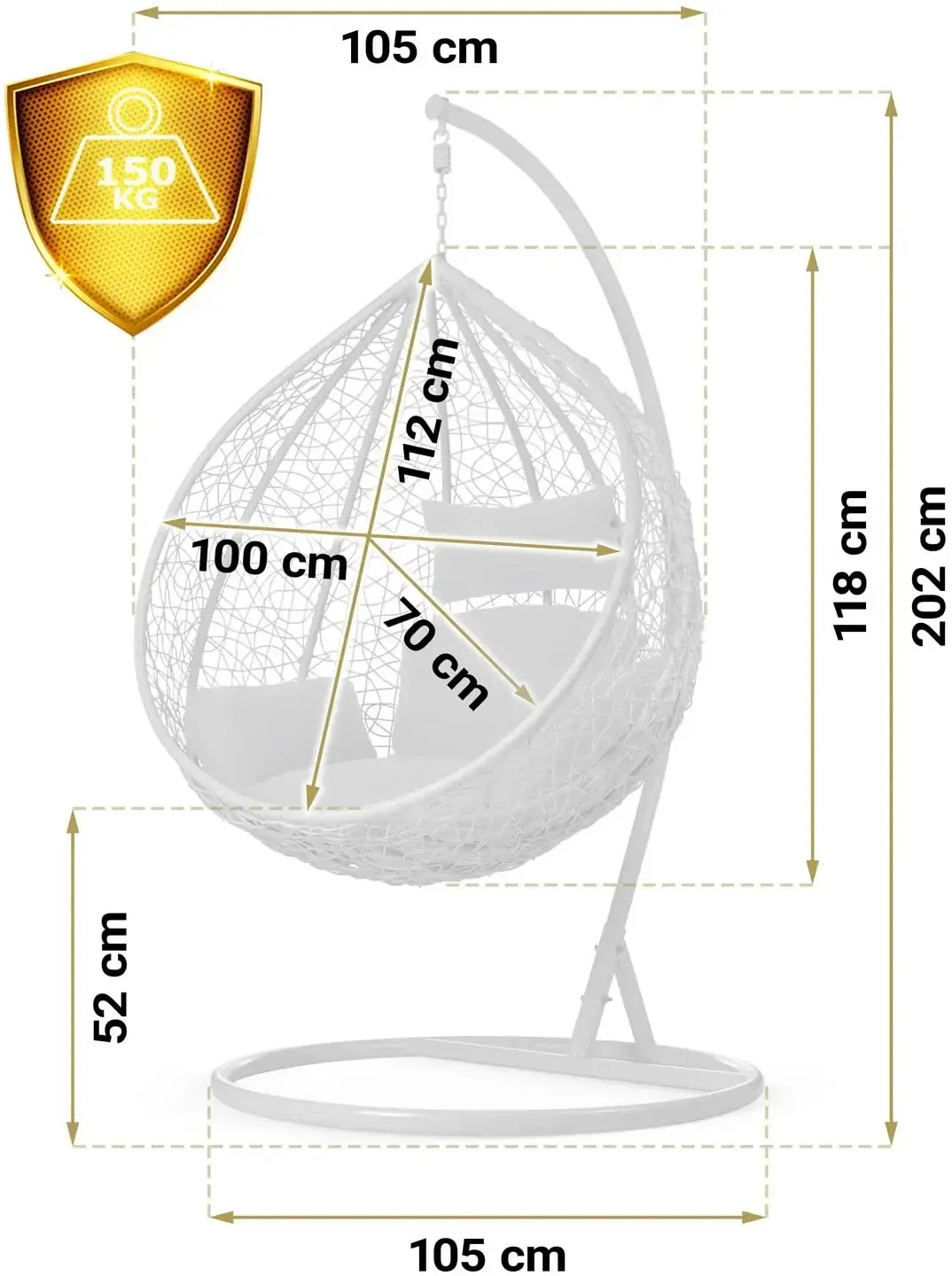 Fotoliu suspendat Sofotel Hawana 4034 (Grey) - 3