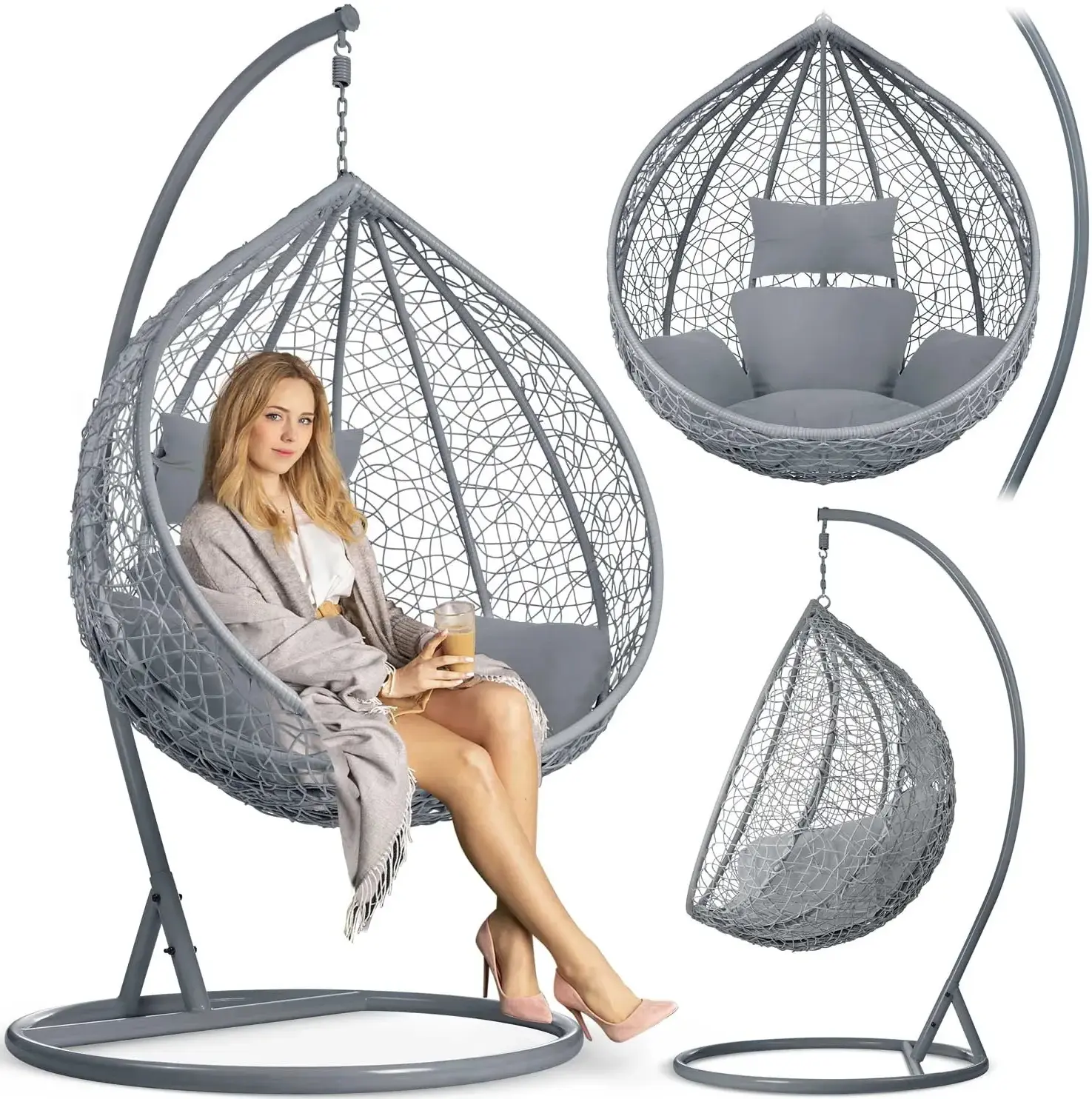 Fotoliu suspendat Sofotel Hawana 4034 (Grey) - 7