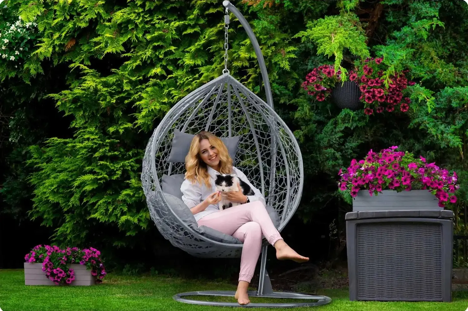 Fotoliu suspendat Sofotel Hawana 4034 (Grey) - 8