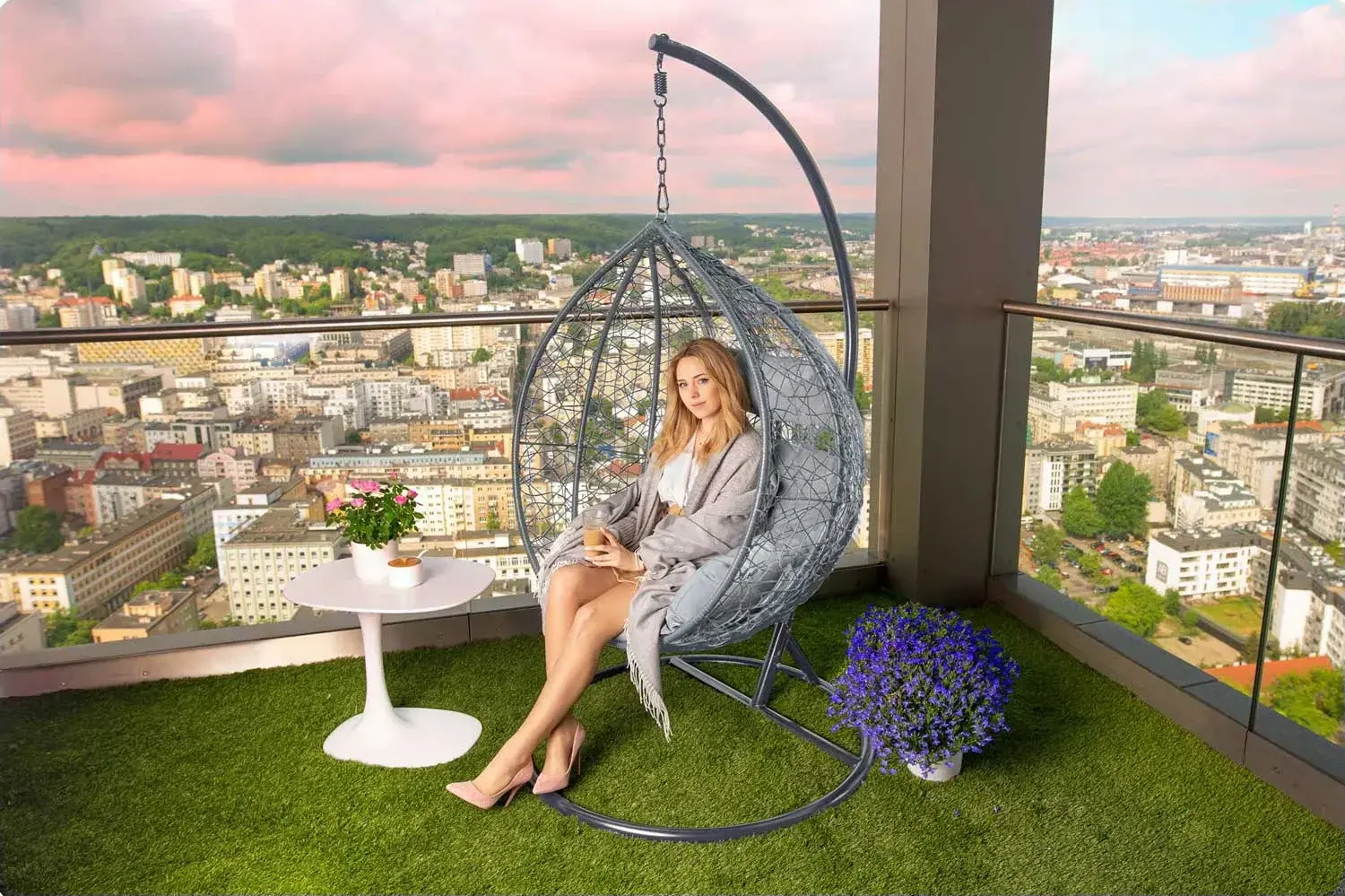 Fotoliu suspendat Sofotel Hawana 4034 (Grey) - 9