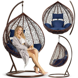 Fotoliu suspendat Sofotel Hawana 4093 (Brown/Dark Blue) Thumb