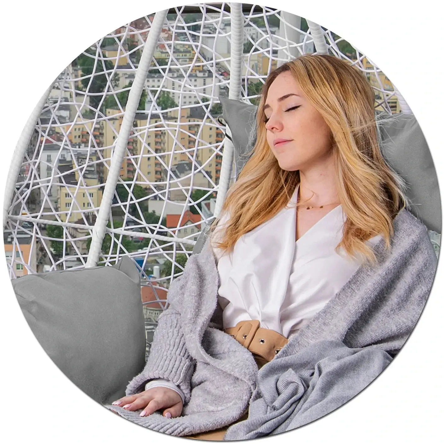 Кресло подвесное Sofotel Hawana Duo 4073 (White/Grey) - 10