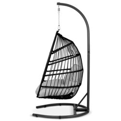 Fotoliu suspendat Sofotel Luisiana (Black/Grey) Thumb