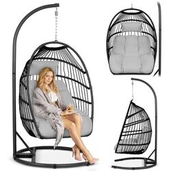 Fotoliu suspendat Sofotel Luisiana (Black/Grey) Thumb