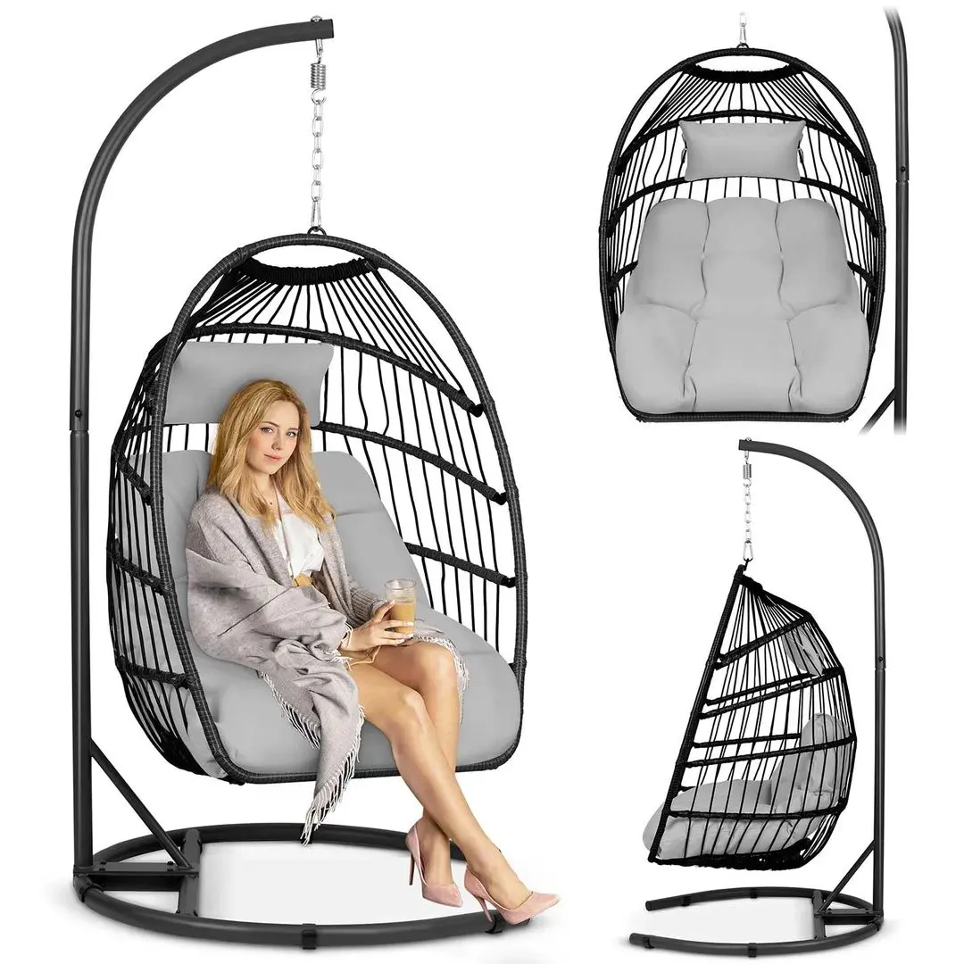 Fotoliu suspendat Sofotel Luisiana (Black/Grey)