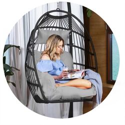 Fotoliu suspendat Sofotel Luisiana (Black/Grey) Thumb