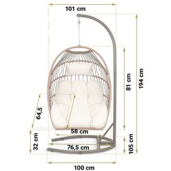 Кресло подвесное Sofotel Luisiana (Brown/Beige) Thumb