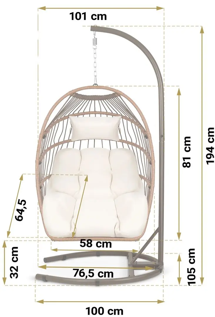 Кресло подвесное Sofotel Luisiana (Brown/Beige)