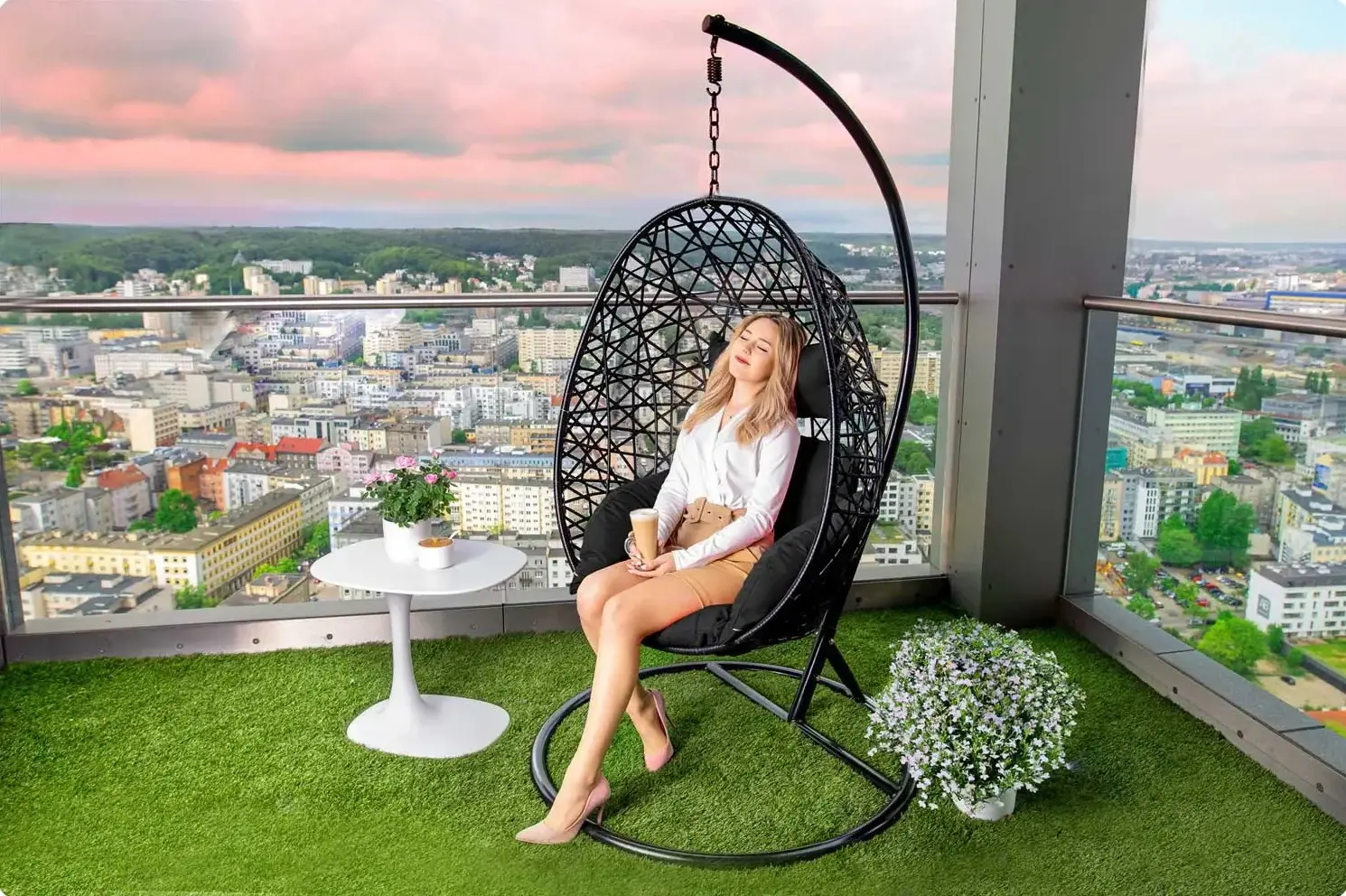 Fotoliu suspendat Sofotel Sabana 4047 (Black) - 11