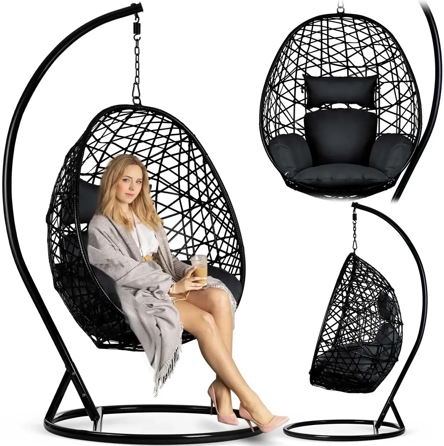 Fotoliu suspendat Sofotel Sabana 4047 (Black) - 4