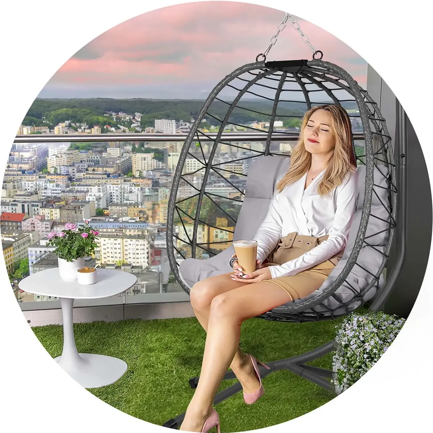Кресло подвесное Sofotel Tihuana 290320 (Grey) - 13