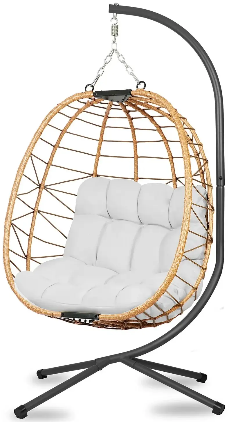 Fotoliu suspendat Sofotel Tihuana 290321 (Light Brown/Light Grey) - 2