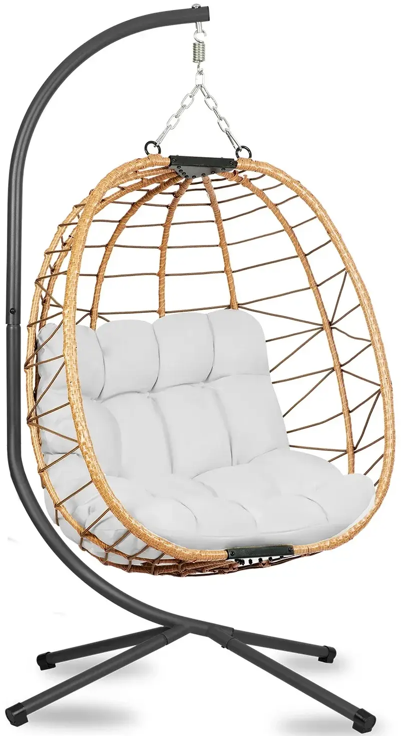 Fotoliu suspendat Sofotel Tihuana 290321 (Light Brown/Light Grey) - 4