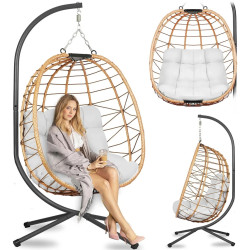 Fotoliu suspendat Sofotel Tihuana 290321 (Light Brown/Light Grey) Thumb