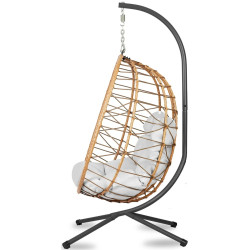 Fotoliu suspendat Sofotel Tihuana 290321 (Light Brown/Light Grey) Thumb