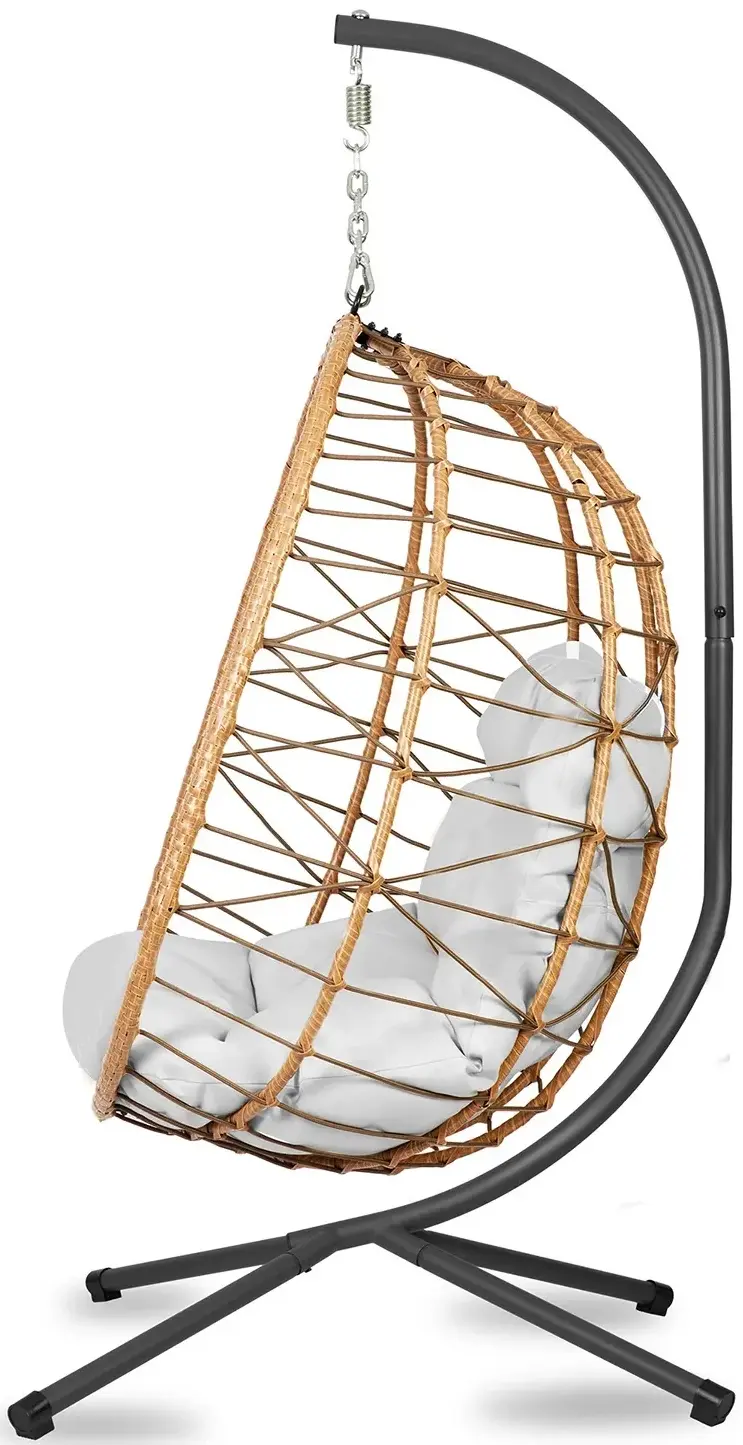 Fotoliu suspendat Sofotel Tihuana 290321 (Light Brown/Light Grey) - 6