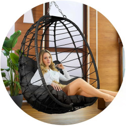 Fotoliu suspendat Sofotel Tihuana 290323 (Black) Thumb