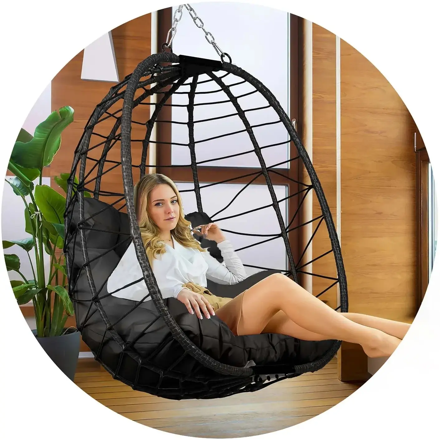 Fotoliu suspendat Sofotel Tihuana 290323 (Black) - 10