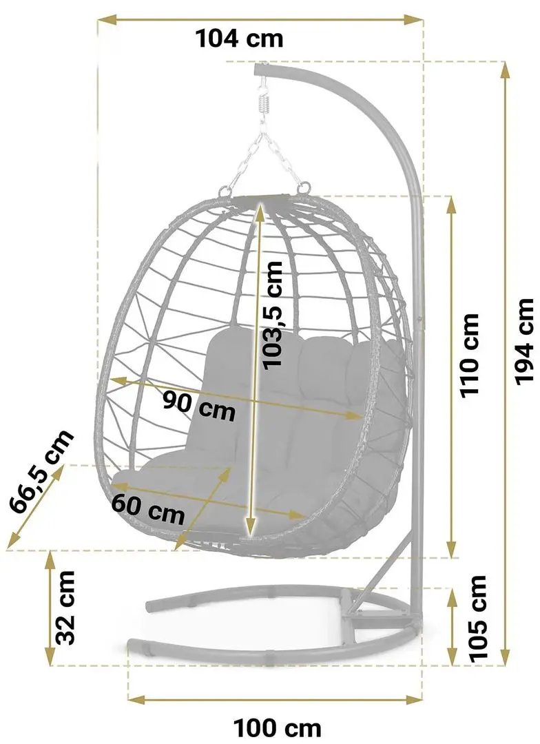 Кресло подвесное Sofotel Tihuana (Black)