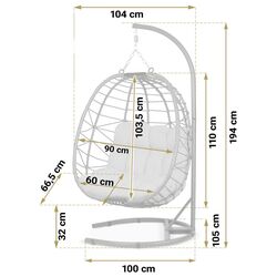 Fotoliu suspendat Sofotel Tihuana (Grey) Thumb