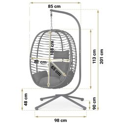Кресло подвесное Sofotel Toskana (Black) Thumb