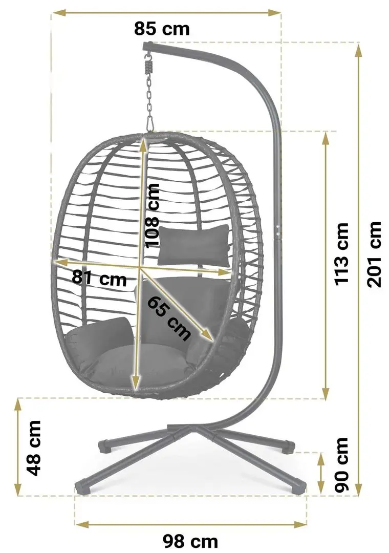 Кресло подвесное Sofotel Toskana (Black)