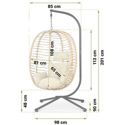 Кресло подвесное Sofotel Toskana (Black/Beige) Thumb