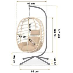 Кресло подвесное Sofotel Toskana (Black/Brown) Thumb